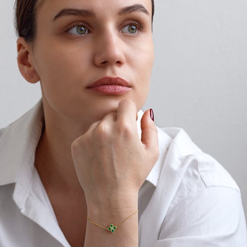 Set aus Smaragdschmuck mit Diamanten Midora