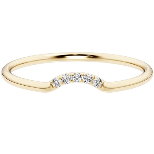 Diamantring mit rundem Ausschnitt Cole