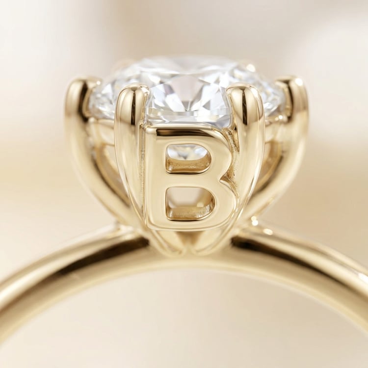 Verlobungsring mit Buchstaben und Diamanten Birdie 167526