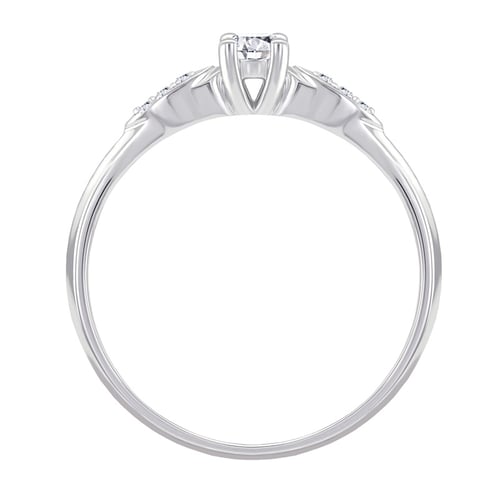Ring mit seitlichen Diamanten Klemen