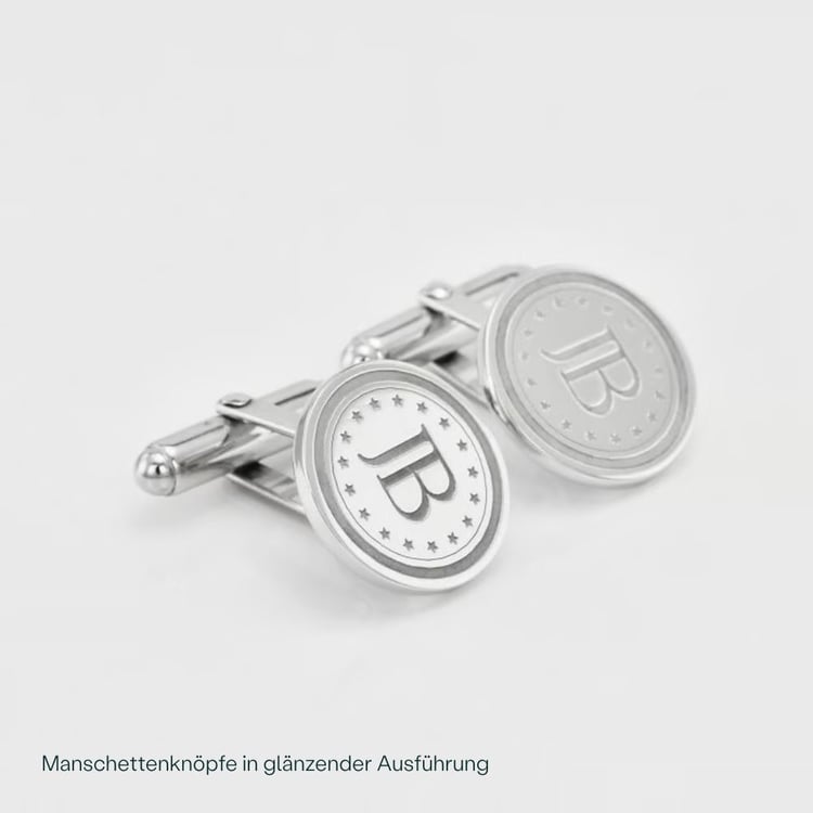 Runde Manschettenknöpfe mit Multi-Gravur aus Silber Juan 165898