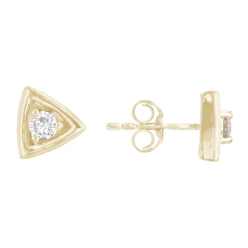 Dreieckige Diamantohrstecker 2in1 Macie