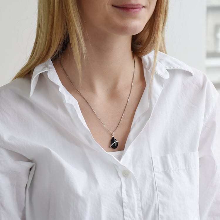 Anhänger aus Silber mit Onyx Rosica 90744