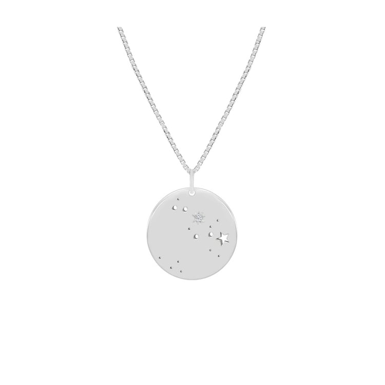 Silberner Anhänger mit Sternbild und Diamant Nyala