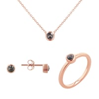 Schmuckset mit Salt and Pepper Diamanten Jana