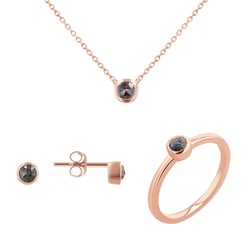 Schmuckset mit Salt and Pepper Diamanten Jana