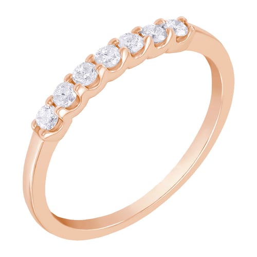 Eheringe aus Eternity-Ring mit Lab Grown Diamanten und einem breiten flachen Ring Rexanne