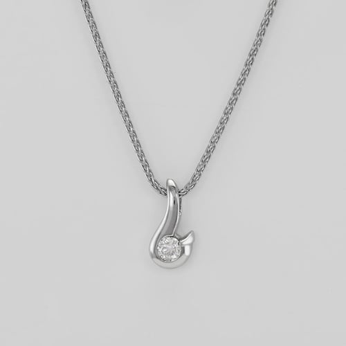 Zarte Platinanhänger mit Diamanten Maise