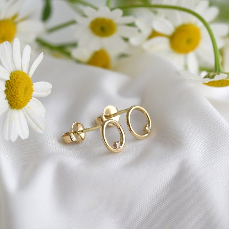 Goldenes Schmuckset mit Diamanten Myla 82274