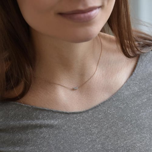 Goldener Choker mit Diamanten-Perlen Xanadie