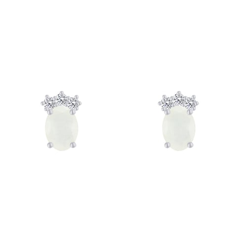 Ohrringe in Silber mit Topas und Mondstein Perkin