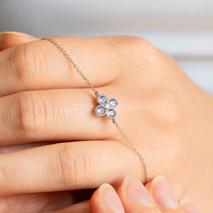 Tansanitarmband mit Diamanten Reith