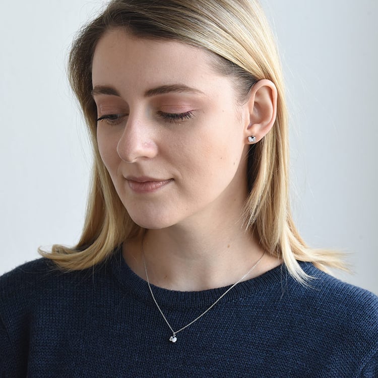 Goldene Clusterohrringe im minimalistischen Stil Leatrice 74748