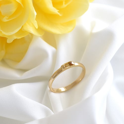 Minimalistischer Ring mit Citrin Xenia