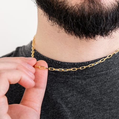 Massive Ankerkette in 50 cm aus 585er Gold
