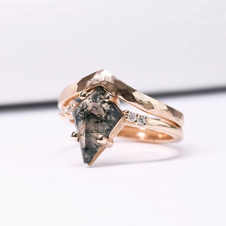 Ring Set mit Achat Vinka 124070