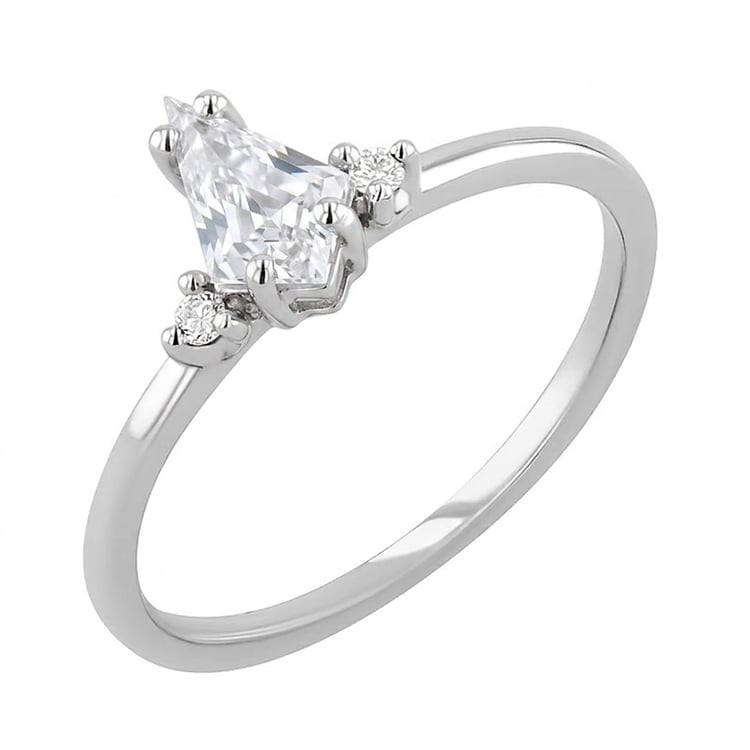 Goldring mit 0.41ct IGI-zertifiziertem Lab Grown Diamanten in Kiteform Adalia
