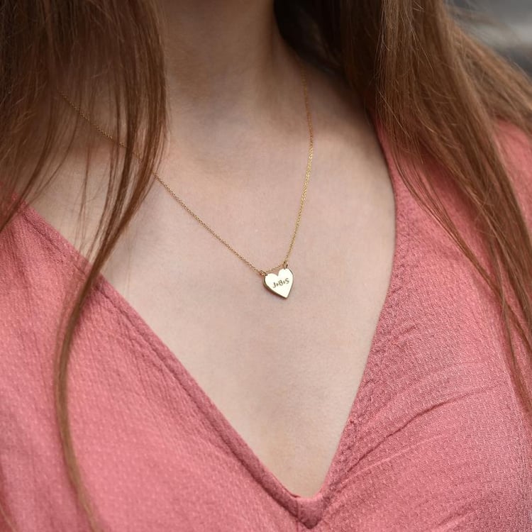 Goldherz mit Gravur 43938