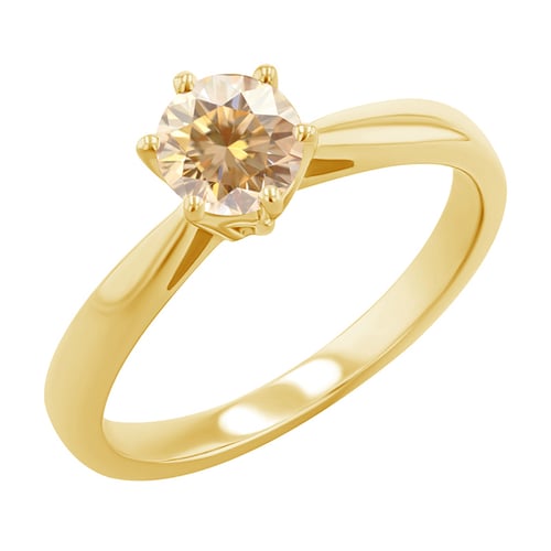 Verlobungsring mit Champagner Diamant Sati