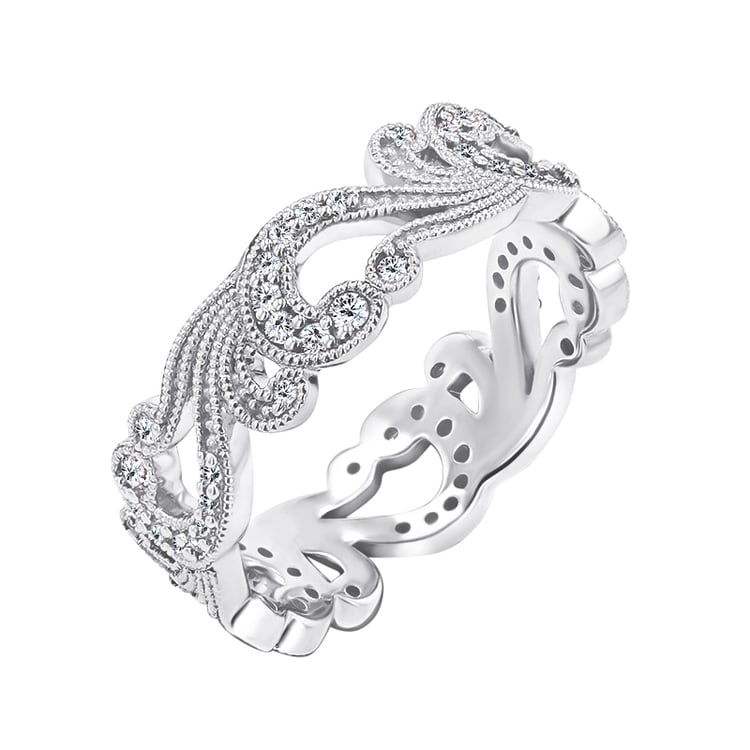 Memoryring mit Diamanten und flacher Ring Christine 139154