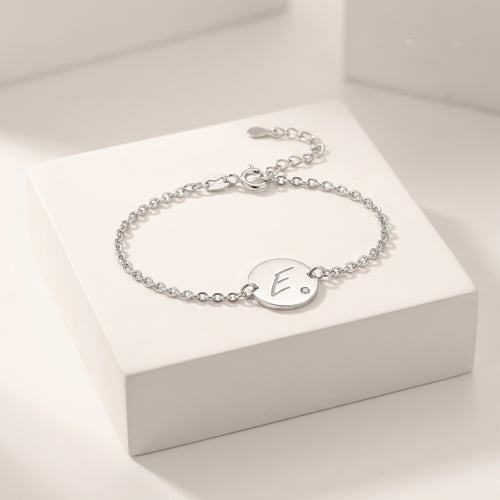 Silberarmband mit Diamant und Buchstabengravur Dian