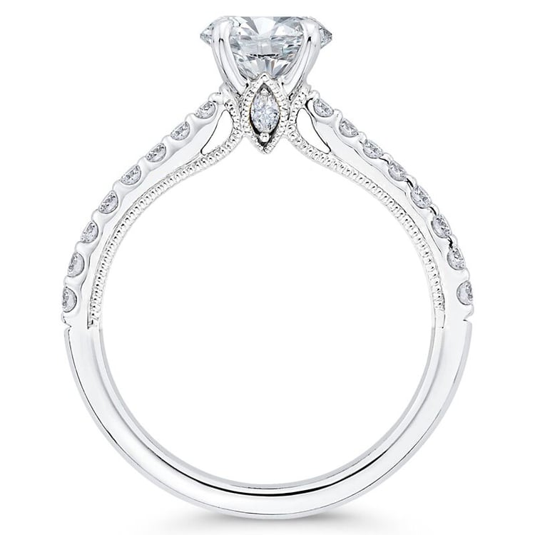 Zertifizierter runder Diamant in Verlobungsring 79369