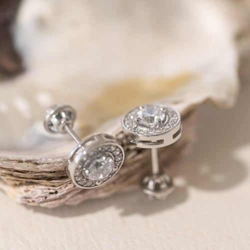 Halo Ohrringe mit Lab Grown Diamanten Zulfikar