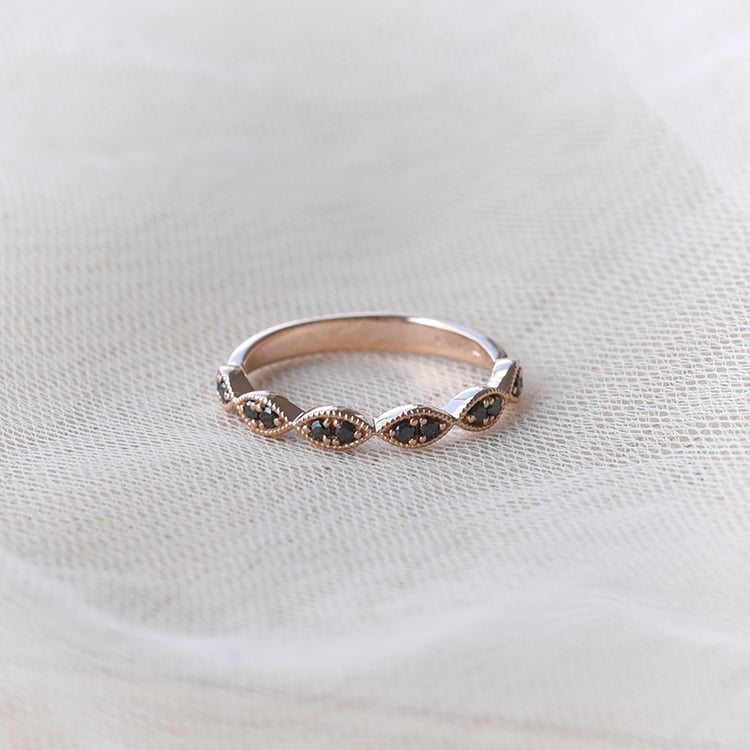 Zarter Eternity-Ring aus Gold mit schwarzen Diamanten Talita 67751