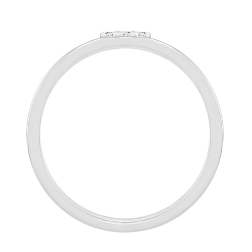 Minimalistischer Ring in V-Form mit drei Diamanten Cason