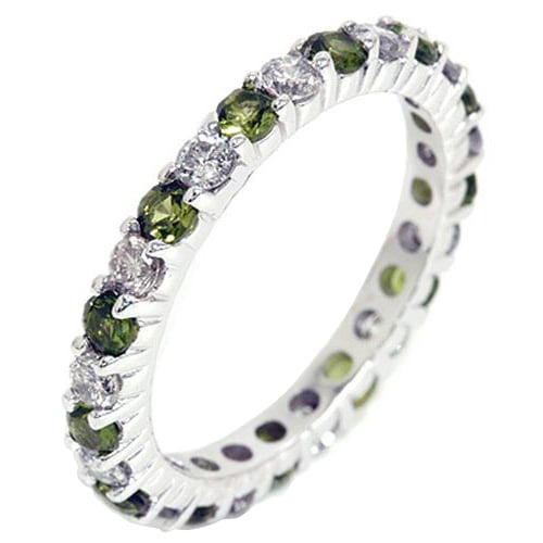 Olivine und Diamanten im Eternity Ring Ikrat
