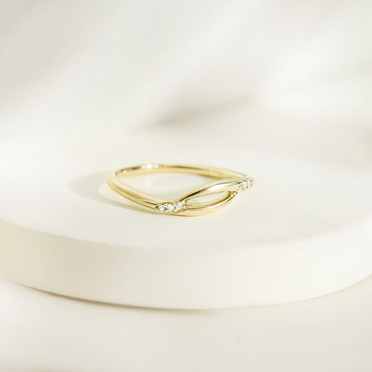 Atypisher Ring aus Gold mit Diamanten Nils 161983