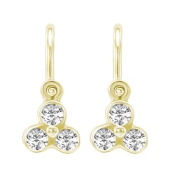 Goldene Kinderohrringe mit Lab Grown Diamanten Jasmine