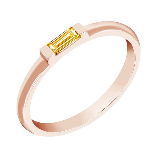 Minimalistischer Ring mit Citrin Xenia