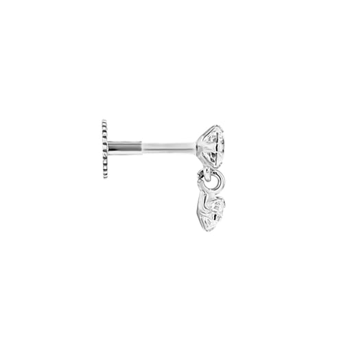 Goldener Piercingstecker mit Zirkonia Dyre
