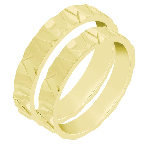 Trauringe aus Gold mit Relief Juziz