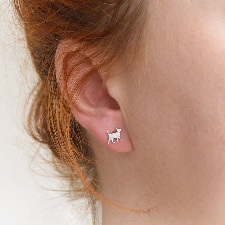 Silberne Ohrringe mit Kätzchen Kitty 88747