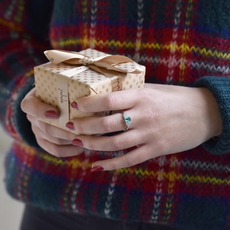 Platinring mit Diamanten 379