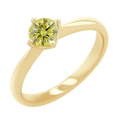 Verlobungsring mit einem zertifizierten fancy gelben Lab Grown Diamanten Mahiya
