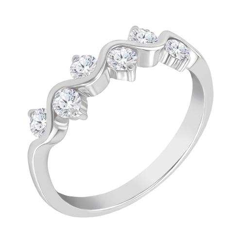Ring aus Gold mit sechs Diamanten Adidio