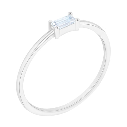 Minimalistischer Ring mit Aquamarin Koos