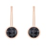 Goldene Hängeohrringe mit schwarzen Diamanten Maumo