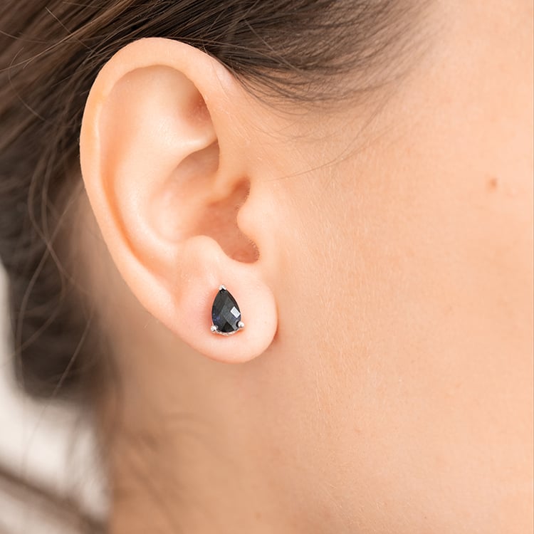 Silberne Ohrringe mit blauen Saphiren Nandika 119825