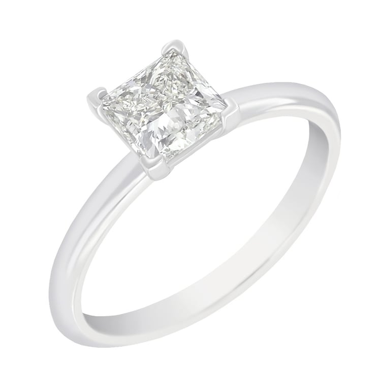 Verlobungsring mit Princess Diamanten Nangai