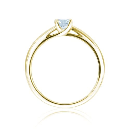 Verlobungsring aus Gold mit Aquamarin Katya