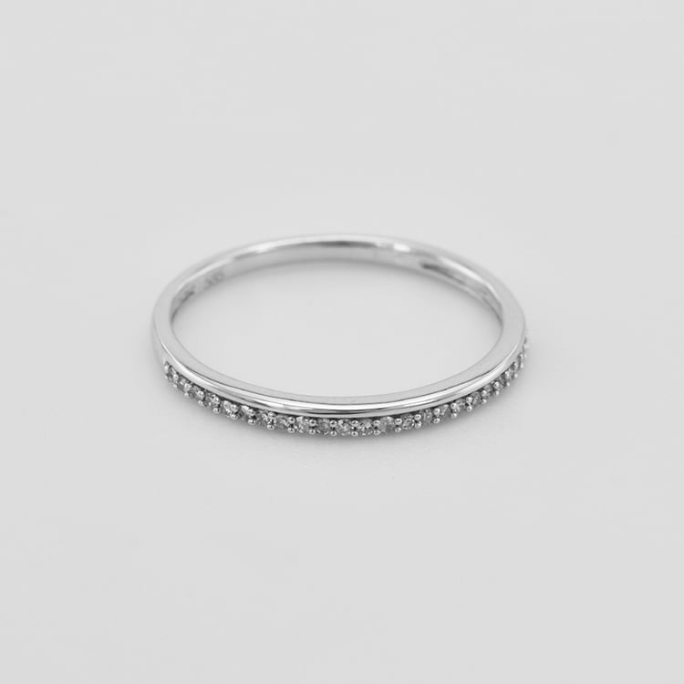 M Ring aus Gold mit Diamanten halbbesetzt Topsey 41948