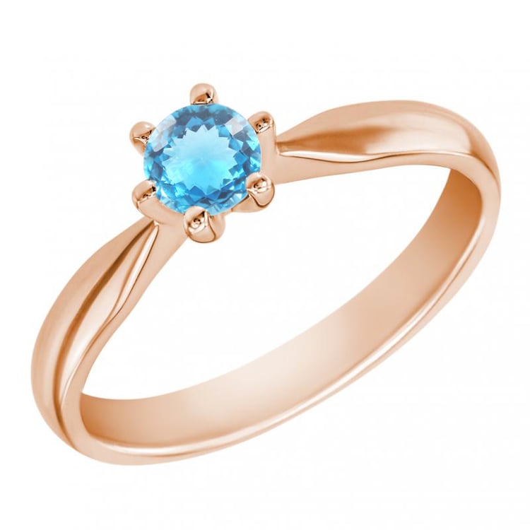 Romantischer Verlobungsring mit einem Schweizer Topas Iravan 84795