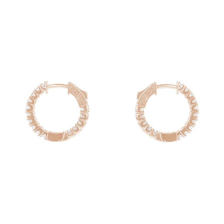 Silberne Ringohrringe mit Zirkonia Leary 81404