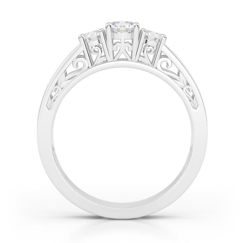 Vintage Verlobungsring mit drei Diamanten Lariah