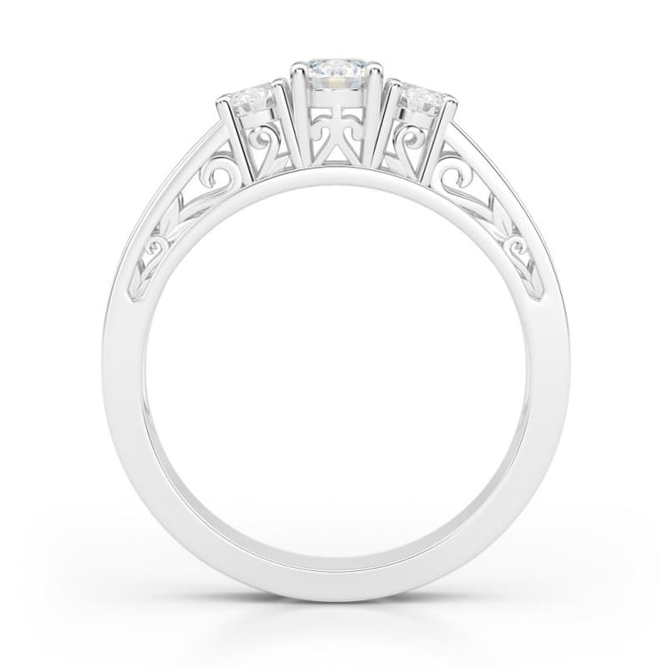 Vintage Verlobungsring mit drei Diamanten Lariah 7118