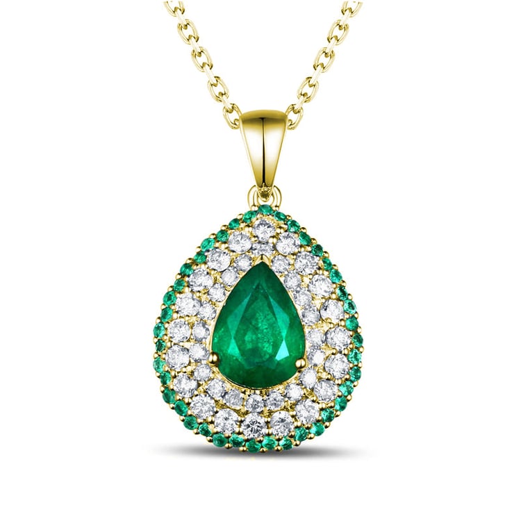 Anhänger voller Smaragden und Diamanten Sandiah 147575